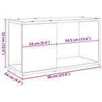 Tv-Benk Artisan Eik 60X24X32 Cm Konstruert Tre