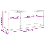 Tv-Benk Artisan Eik 80X24X32Cm Konstruert Tre