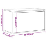 Gangbenk 80X40X45 Cm Artisan Eik Konstruert Tre