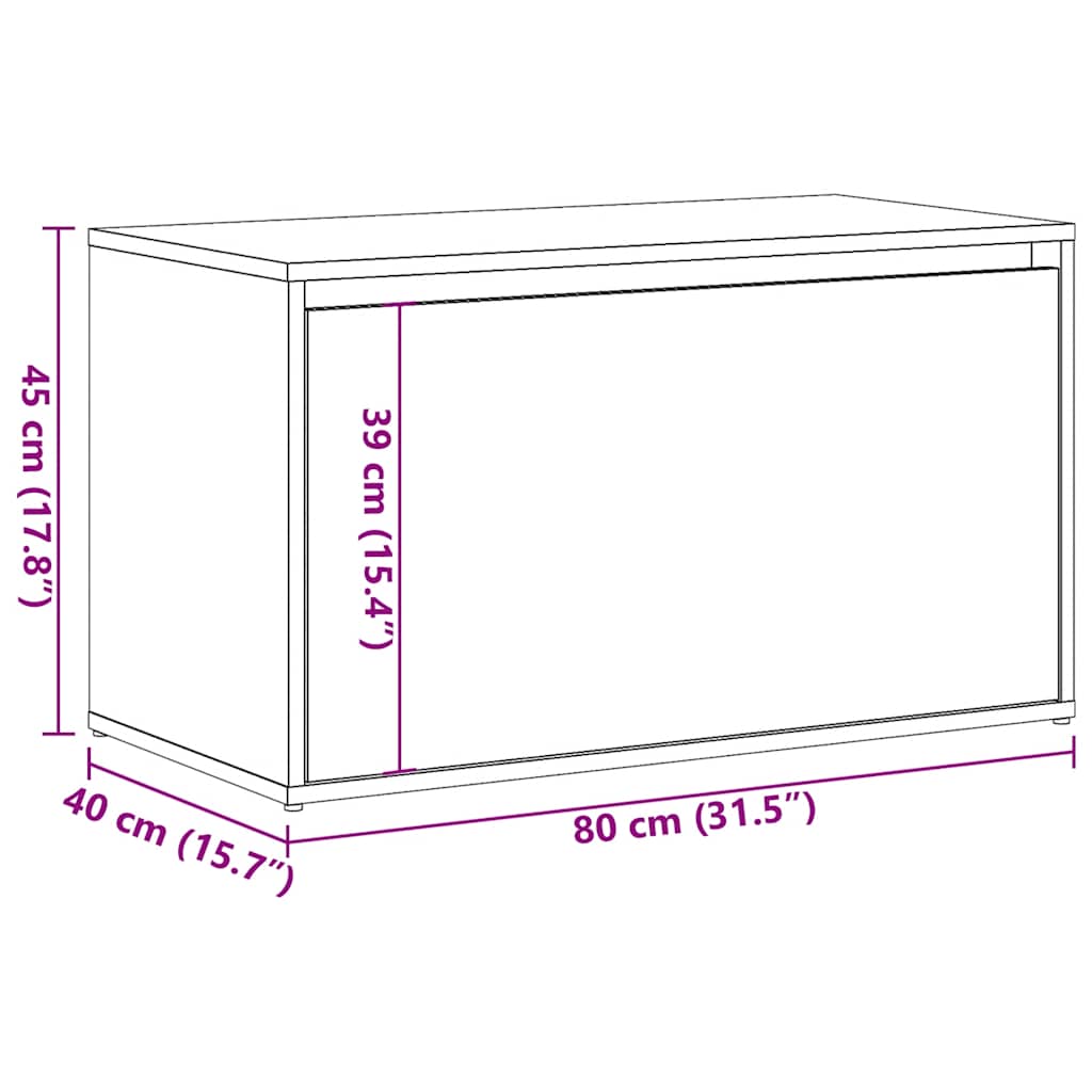 Gangbenk 80X40X45 Cm Artisan Eik Konstruert Tre