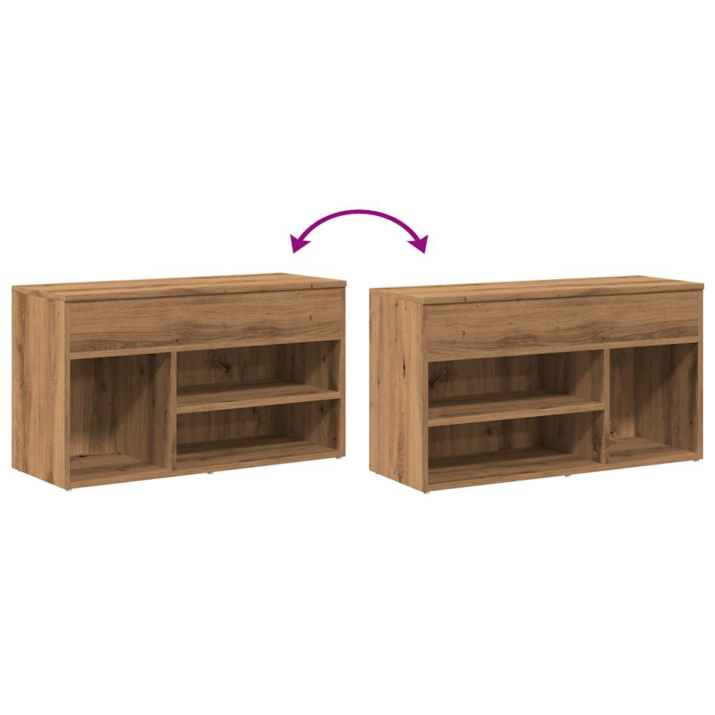 Skohylle Artisan Eik 80X30X45 Cm Konstruert Tre