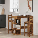 Barbord Med Oppbevaring Gammelt Tre 100X48X101,5 Cm