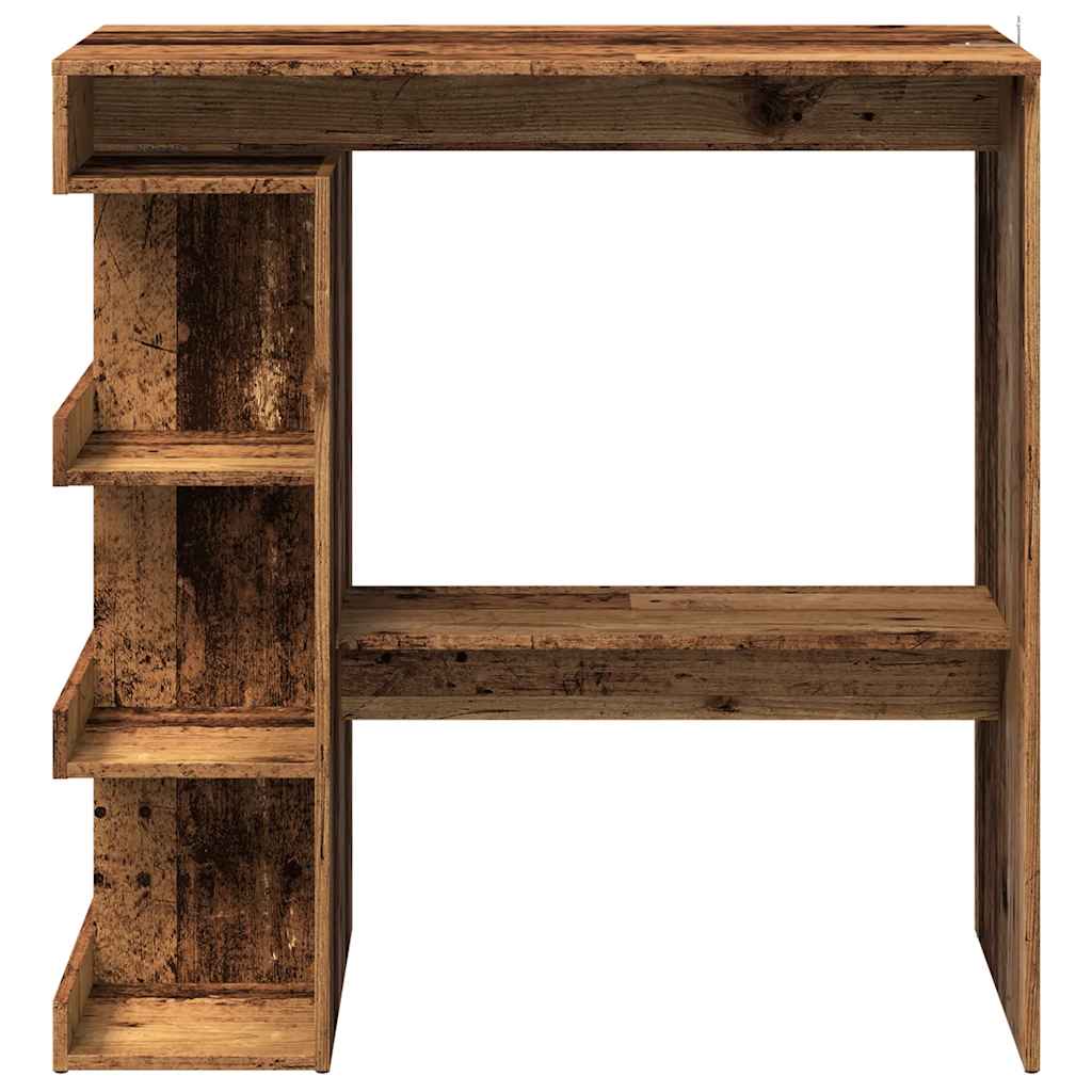 Barbord Med Oppbevaring Gammelt Tre 100X48X101,5 Cm
