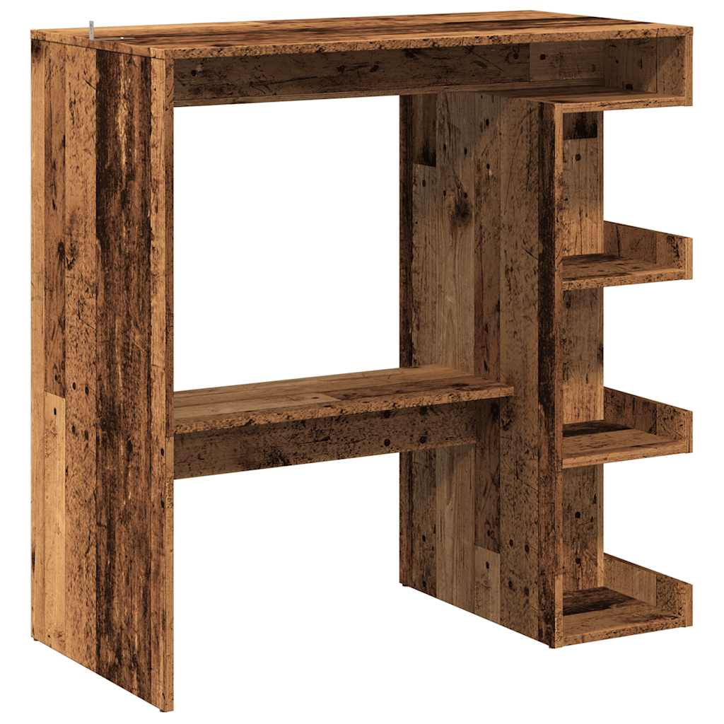 Barbord Med Oppbevaring Gammelt Tre 100X48X101,5 Cm