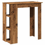 Barbord Med Hylle Gammelt Tre 102X50X103,5 Cm Konstruert Tre