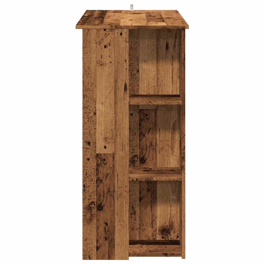 Barbord Med Hylle Gammelt Tre 102X50X103,5 Cm Konstruert Tre