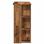 Barbord Med Hylle Gammelt Tre 102X50X103,5 Cm Konstruert Tre