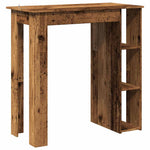 Barbord Med Hylle Gammelt Tre 102X50X103,5 Cm Konstruert Tre