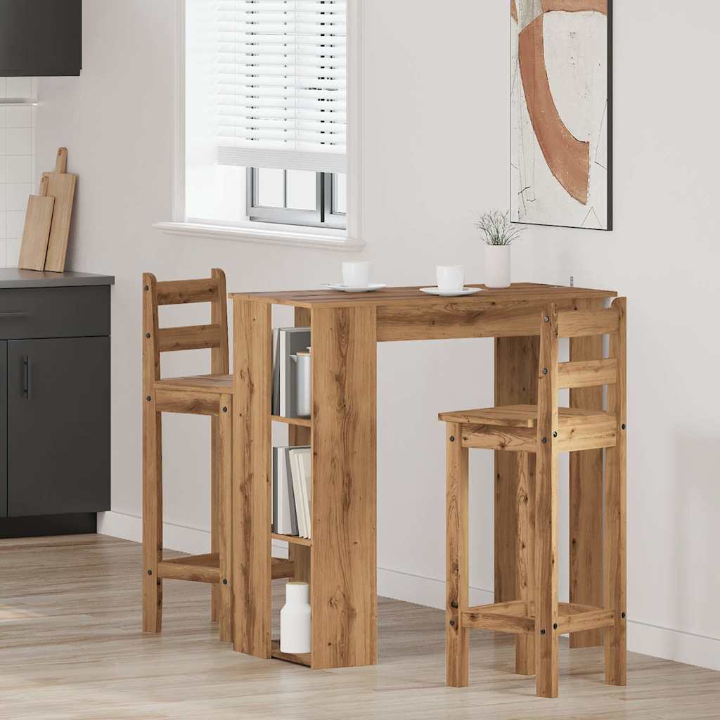 Barbord Med Hylle Artisan Eik 102X50X103,5 Cm Konstruert Tre