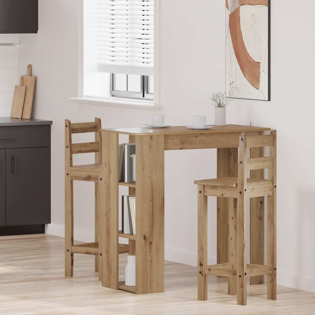Barbord Med Hylle Artisan Eik 102X50X103,5 Cm Konstruert Tre