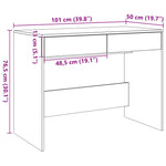 Skrivebord Artisan Eik 101X50X76,5 Cm Konstruert Tre