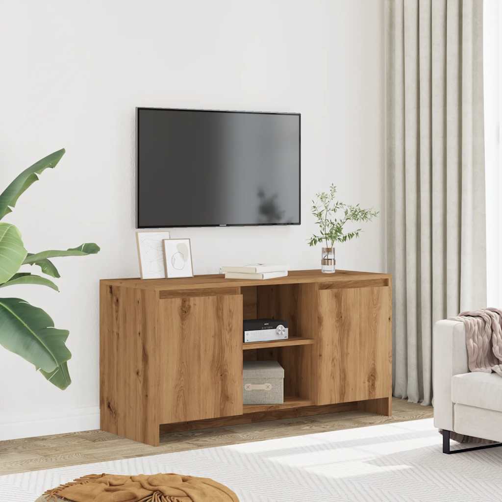 Tv-Benk Artisan Eik 102X37,5X52,5 Cm Konstruert Tre