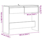 Konsollbord Gammelt Tre 100X35X76,5 Cm Konstruert Tre