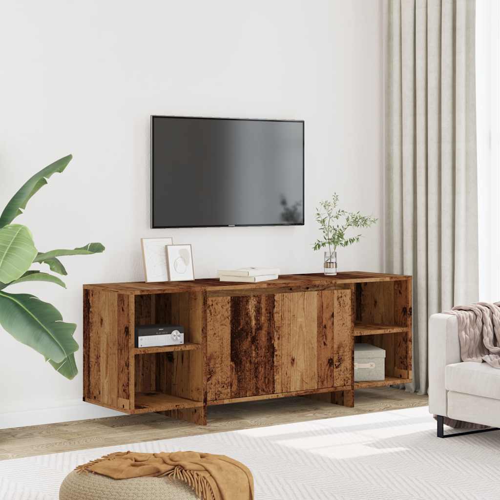 Tv-Benk Gammelt Tre 130X35X50 Cm Konstruert Tre
