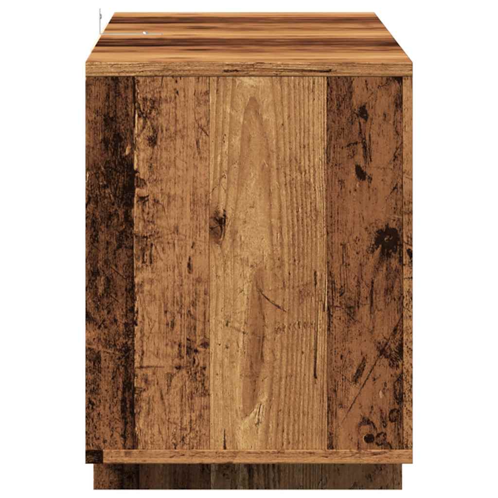 Tv-Benk Gammelt Tre 130X35X50 Cm Konstruert Tre