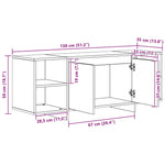 Tv-Benk Artisan Eik 130X35X50 Cm Konstruert Tre