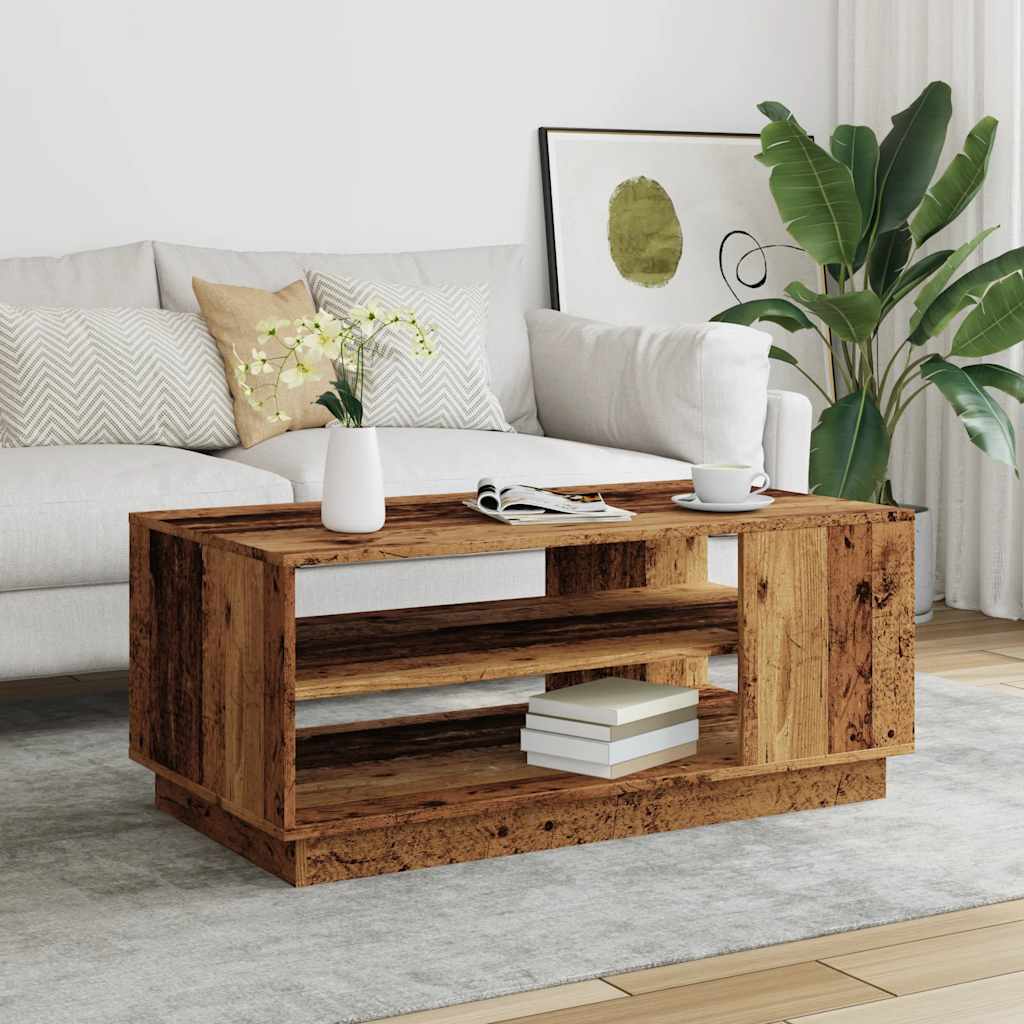 Salongbord Gammelt Tre 102X55X43 Cm Konstruert Tre
