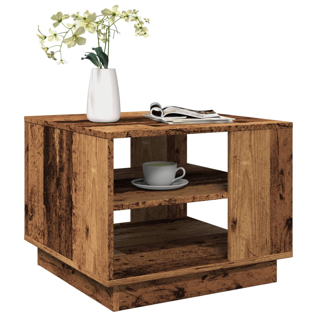 Salongbord Gammelt Tre 55X55X42 Cm Konstruert Tre