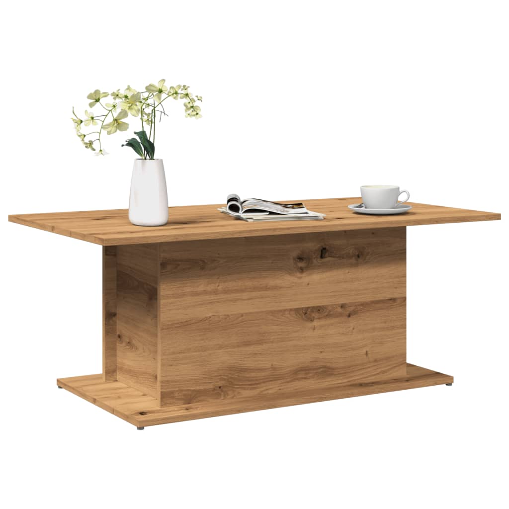 Salongbord Artisan Eik 102X55,5X40 Cm Konstruert Tre
