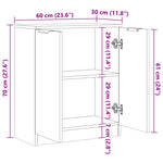 Skjenk Gammelt Tre 60X30X70 Cm Konstruert Tre