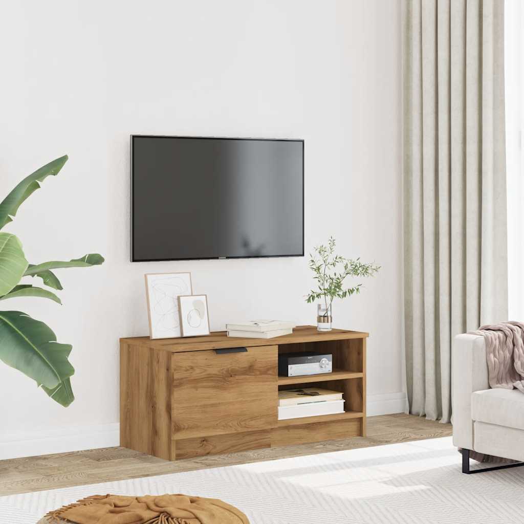 Tv-Benk Artisan Eik 80X35X36,5 Cm Konstruert Tre