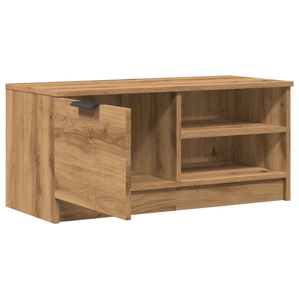 Tv-Benk Artisan Eik 80X35X36,5 Cm Konstruert Tre