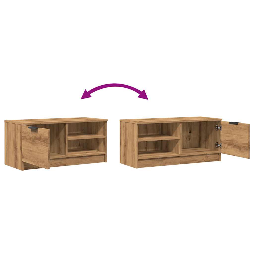 Tv-Benk Artisan Eik 80X35X36,5 Cm Konstruert Tre