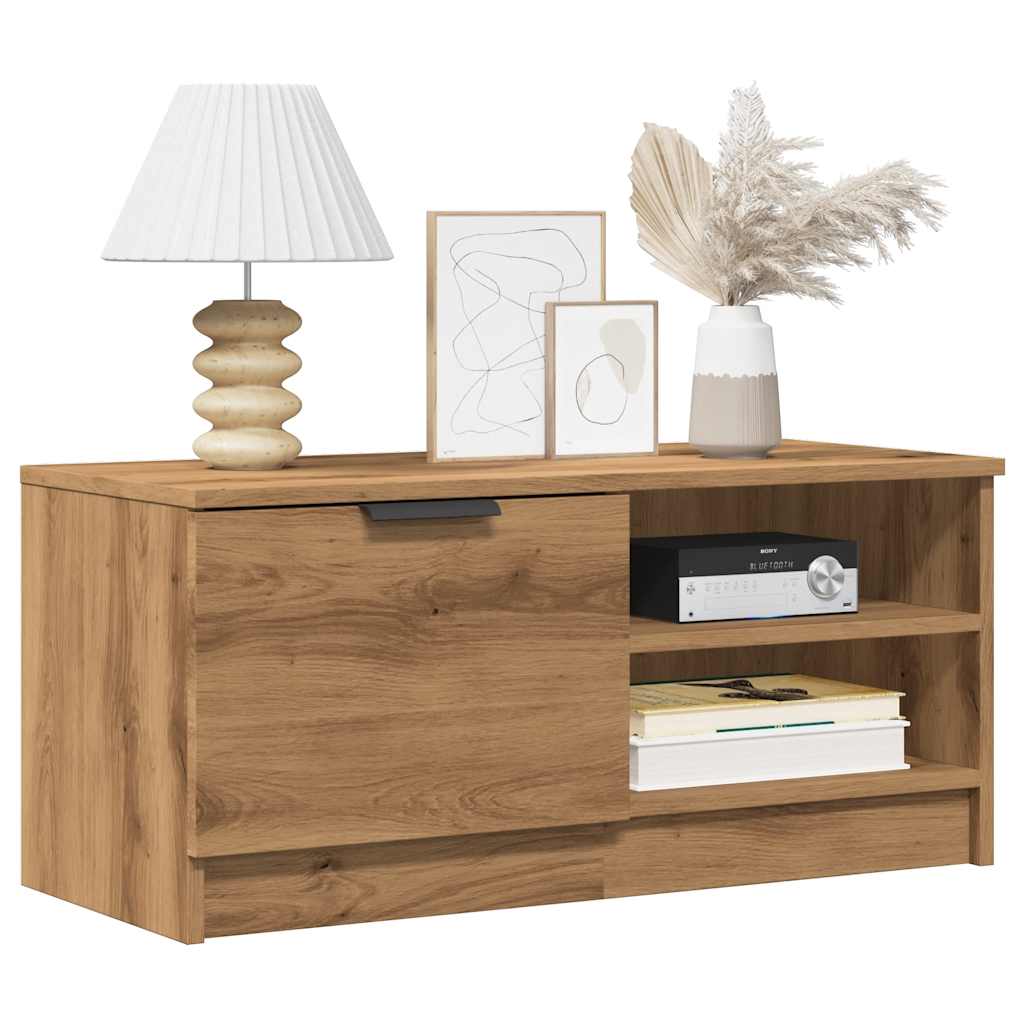 Tv-Benk Artisan Eik 80X35X36,5 Cm Konstruert Tre