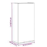 Vegghengt Baderomsskap Artisan Eik 32X20X67 Cm