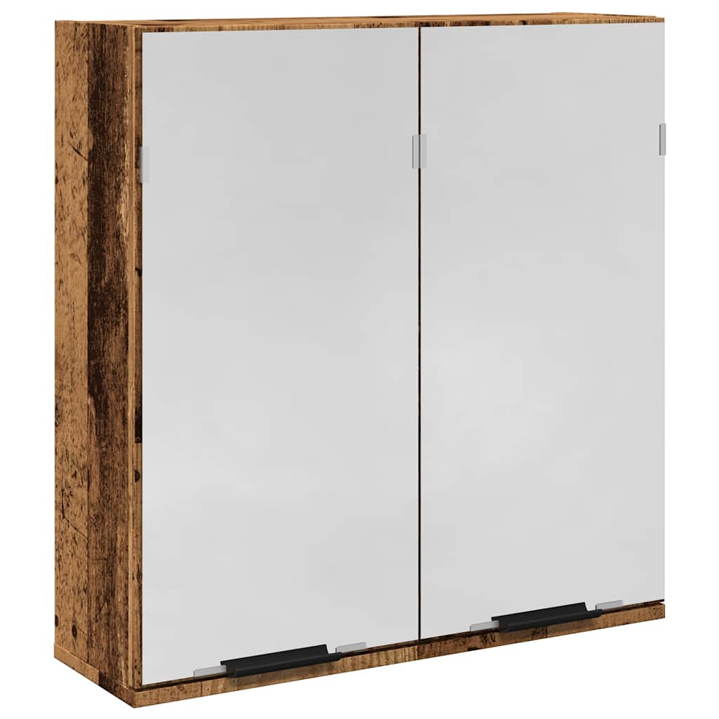 Baderomshylle Med Speil Gammelt Tre 64X20X66,5Cm Konstruert Tre