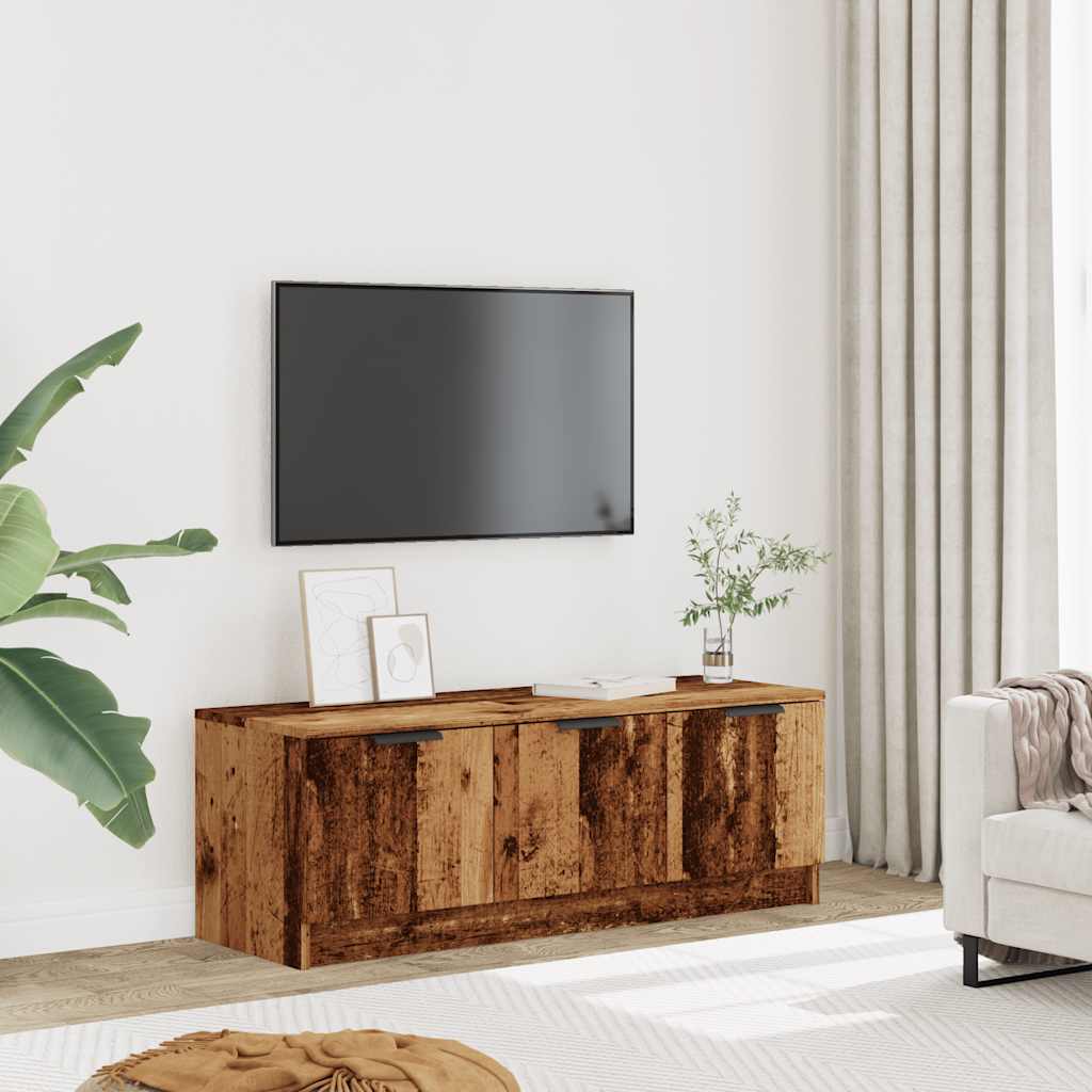 Tv-Benk Gammelt Tre 102X35X36,5 Cm Konstruert Tre