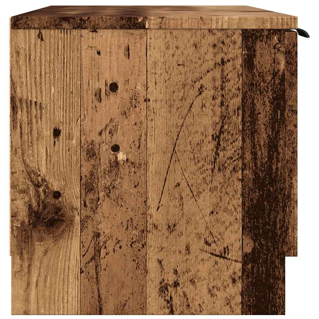 Tv-Benk Gammelt Tre 102X35X36,5 Cm Konstruert Tre