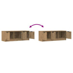 Tv-Benk Artisan Eik 102X35X36,5 Cm Konstruert Tre