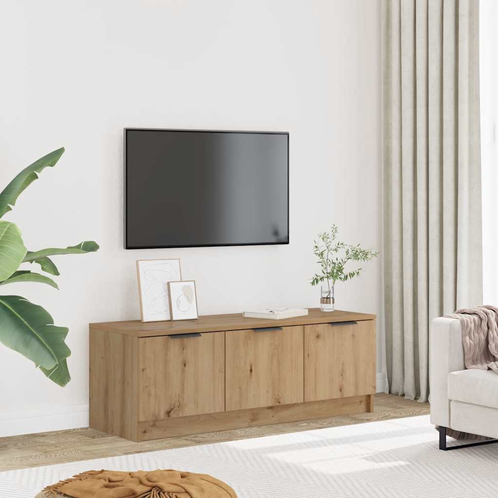 Tv-Benk Artisan Eik 102X35X36,5 Cm Konstruert Tre