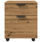 Mobilt Arkivskap Med Hjul Artisan Eik 45X38X54Cm Konstruert Tre