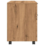 Mobilt Arkivskap Med Hjul Artisan Eik 45X38X54Cm Konstruert Tre