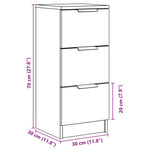 Skjenk Artisan Eik 30X30X70 Cm Konstruert Tre