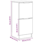 Skjenk Artisan Eik 30X30X70 Cm Konstruert Tre