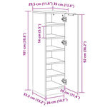 Skoskap Gammelt Tre 29,5X35X100,5 Cm Konstruert Tre