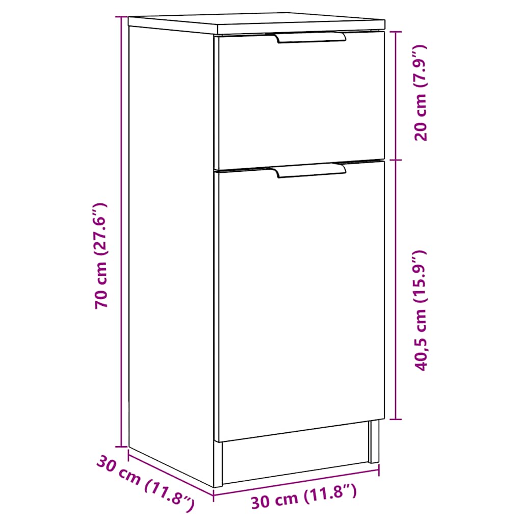 Skohylle Artisan Eik 29,5X35X100,5 Cm Konstruert Tre