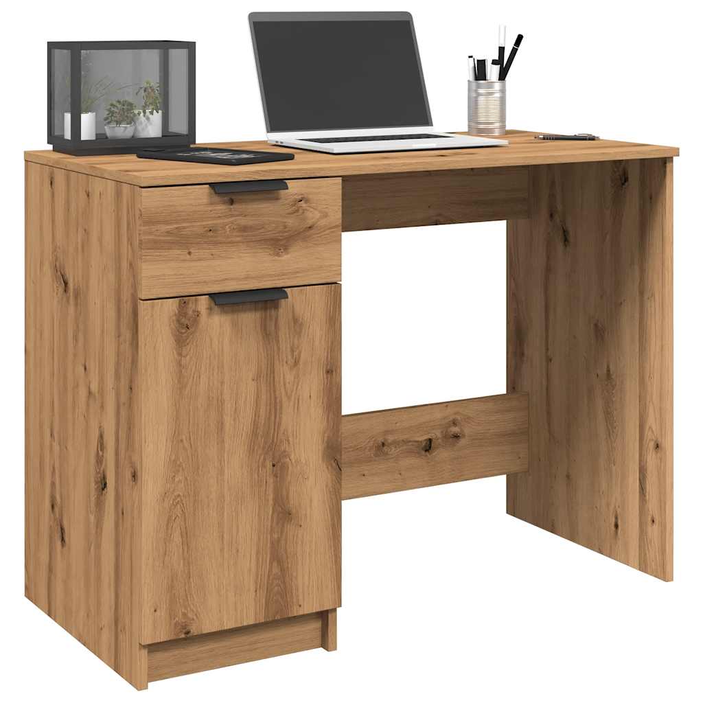Skrivebord Artisan Eik 100X50X75 Cm Konstruert Tre