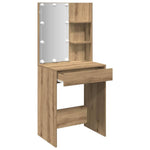 Sminkebord Med Led Artisan Eik 60X40X140 Cm