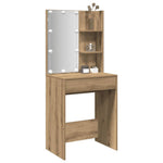 Sminkebord Med Led Artisan Eik 60X40X140 Cm