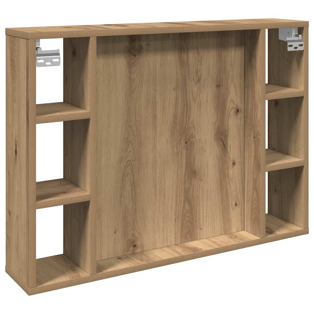 Sminkebord Med Led Artisan Eik 76X15X55 Cm Konstruert Tre