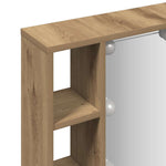 Sminkebord Med Led Artisan Eik 76X15X55 Cm Konstruert Tre