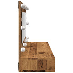 Speilskap Med Led Gammelt Tre 90X31,5X62 Cm