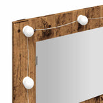 Speilskap Med Led Gammelt Tre 90X31,5X62 Cm