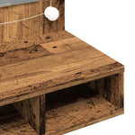 Speilskap Med Led Gammelt Tre 90X31,5X62 Cm