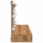 Speilskap Med Led Artisan Eik 90X31,5X62 Cm