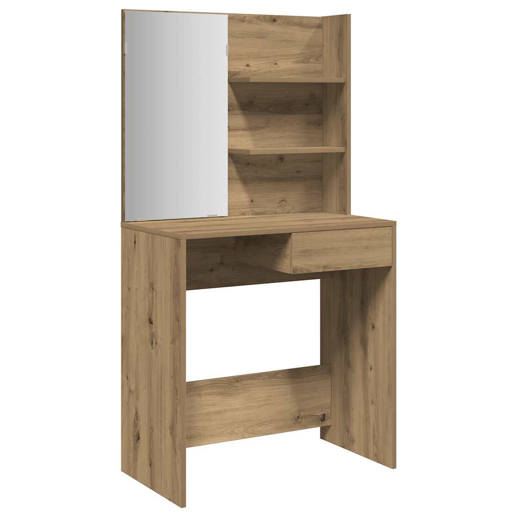 Sminkebord Med Speil Artisan Eik 74,5X40X141 Cm